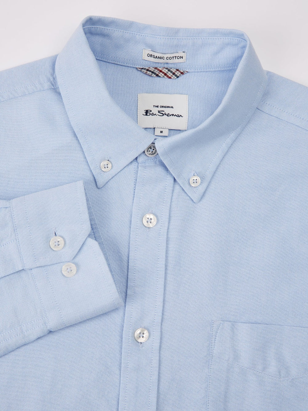 Ben Sherman Signature Organic Long-Sleeve Oxford Shirts Blue | 064253LFB