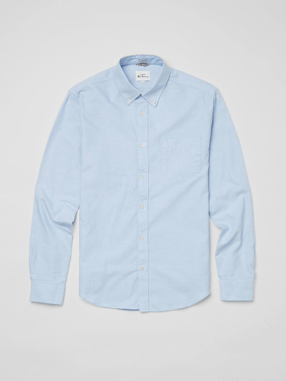 Ben Sherman Signature Organic Long-Sleeve Oxford Shirts Blue | 064253LFB