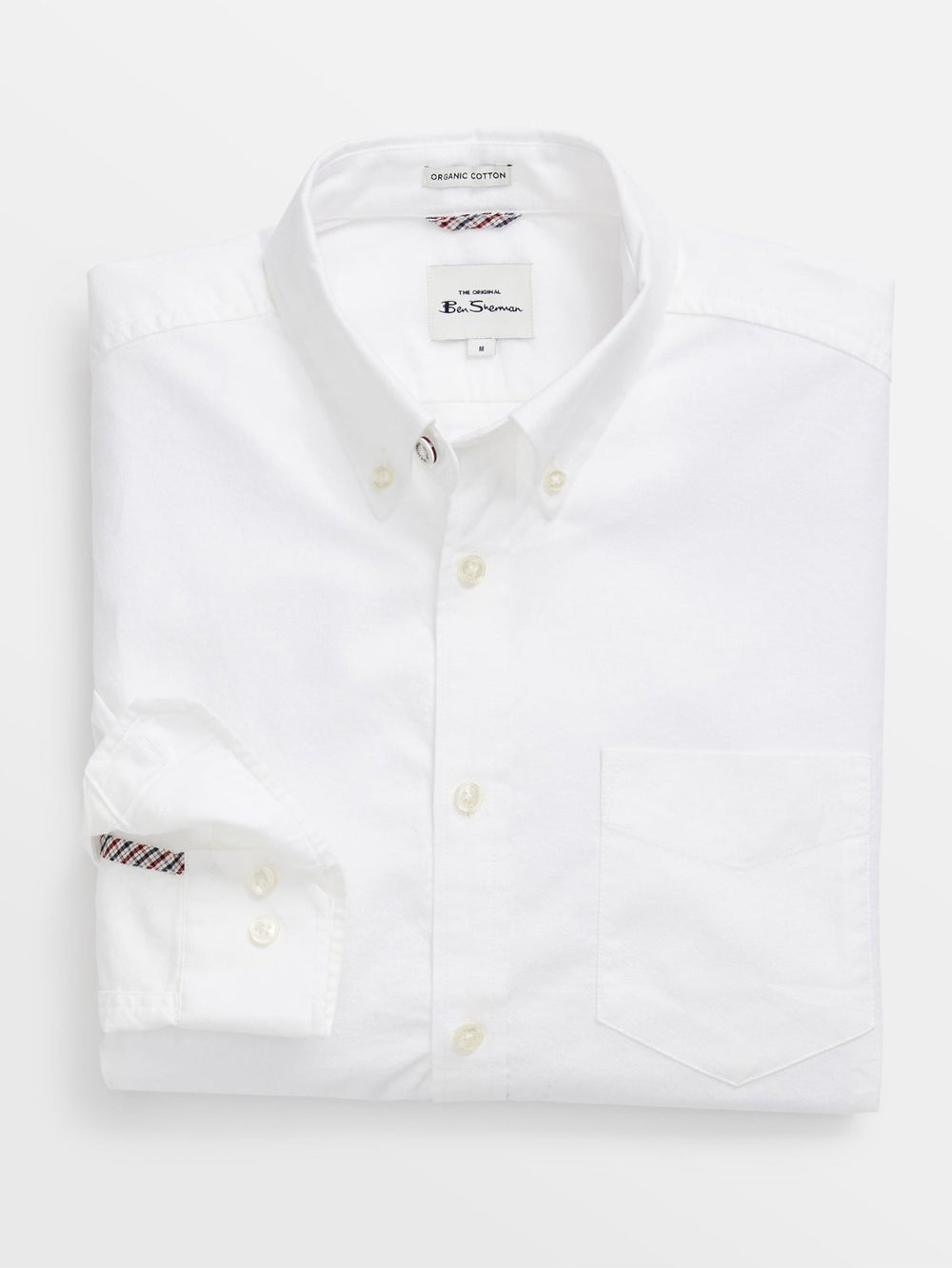 Ben Sherman Signature Organic Long-Sleeve Oxford Shirts White | 738690MUK