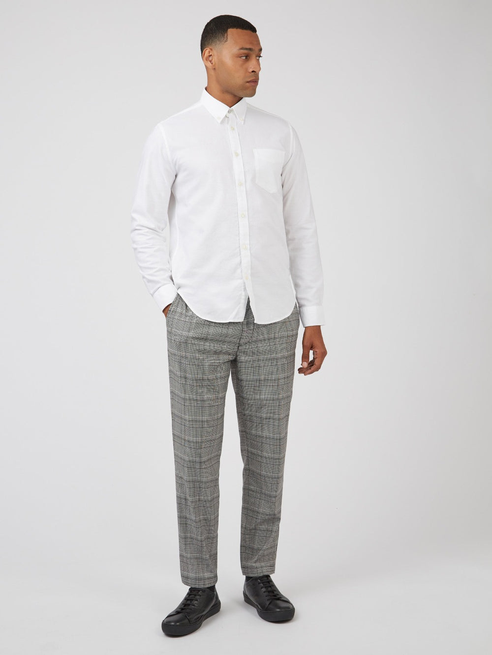 Ben Sherman Signature Organic Long-Sleeve Oxford Shirts White | 738690MUK