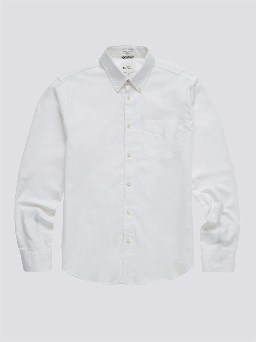 Ben Sherman Signature Organic Long-Sleeve Oxford Shirts White | 738690MUK