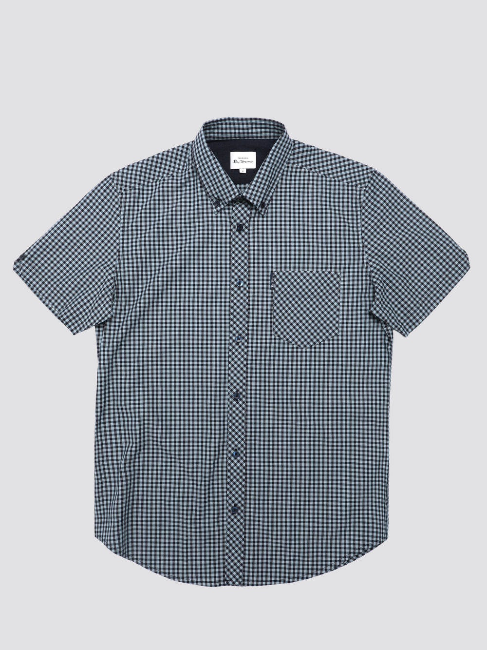 Ben Sherman Signature Short Sleeve Gingham Shirts Blue | 024537GOR