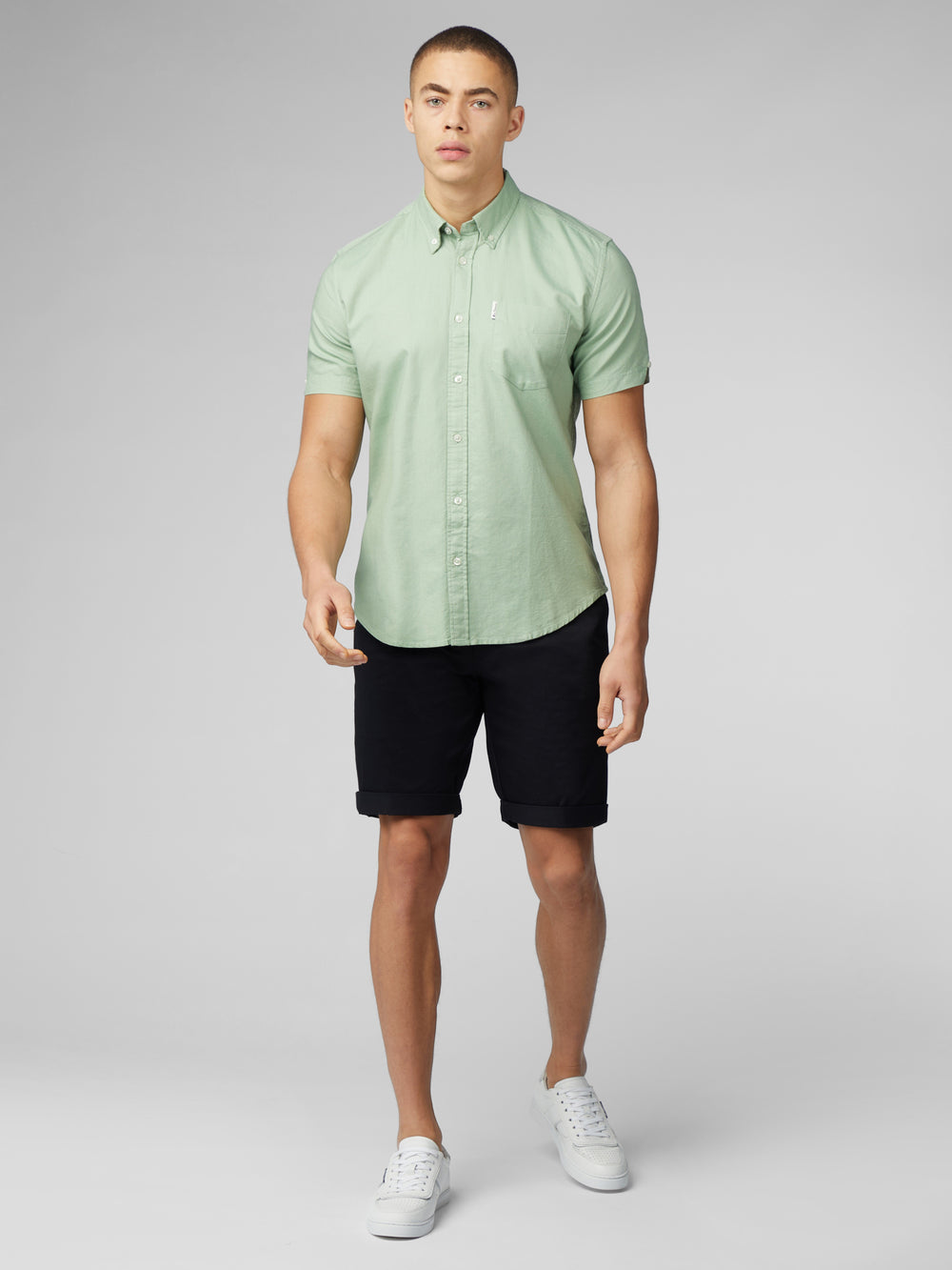 Ben Sherman Signature Short Sleeve Oxford Shirts Green | 156402QFV