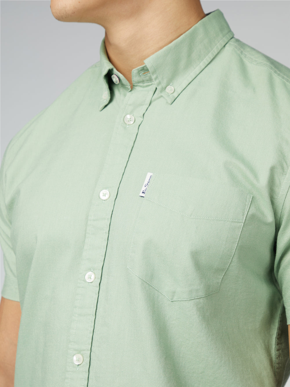 Ben Sherman Signature Short Sleeve Oxford Shirts Green | 156402QFV