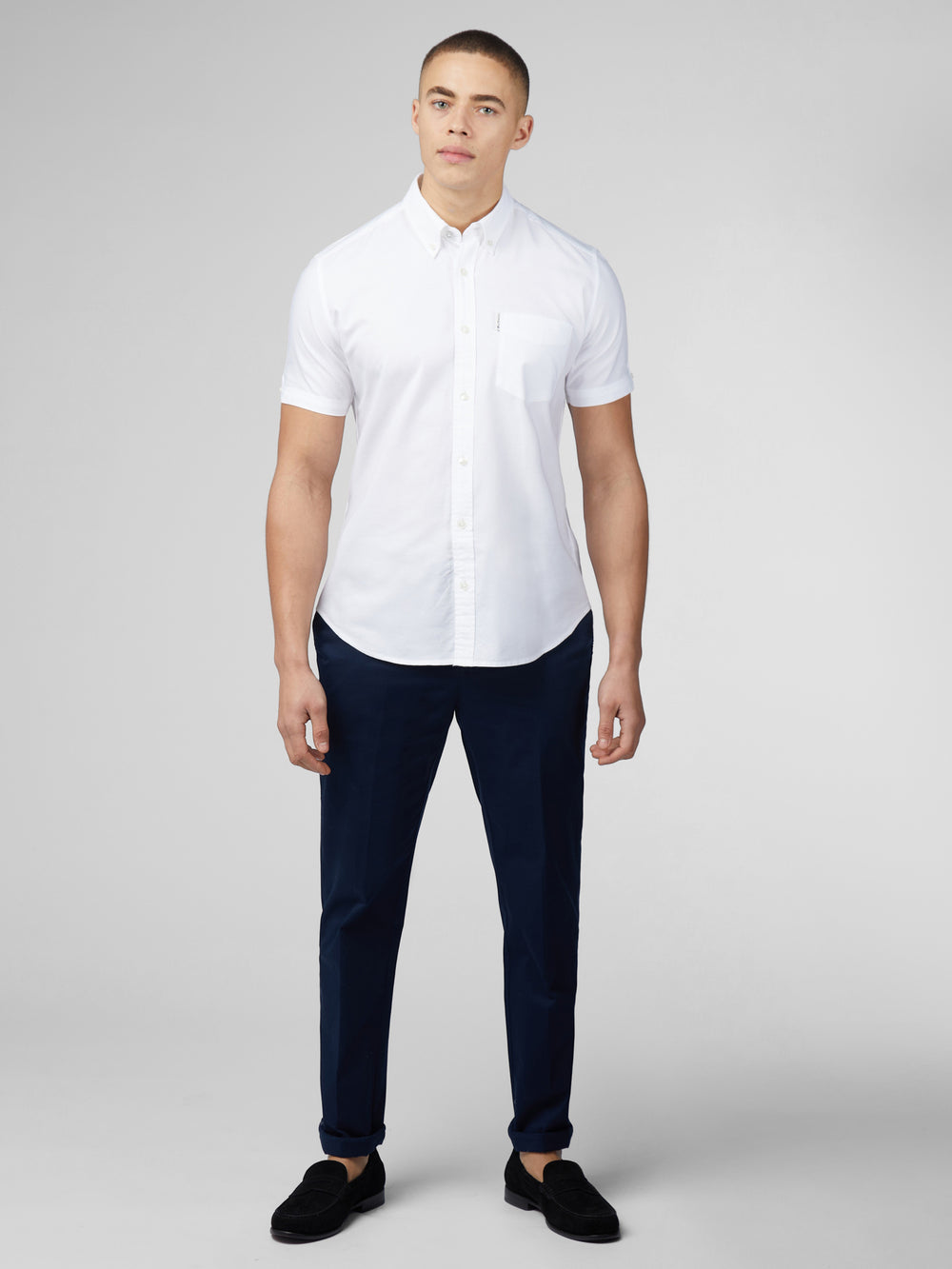 Ben Sherman Signature Short Sleeve Oxford Shirts White | 617204FZS