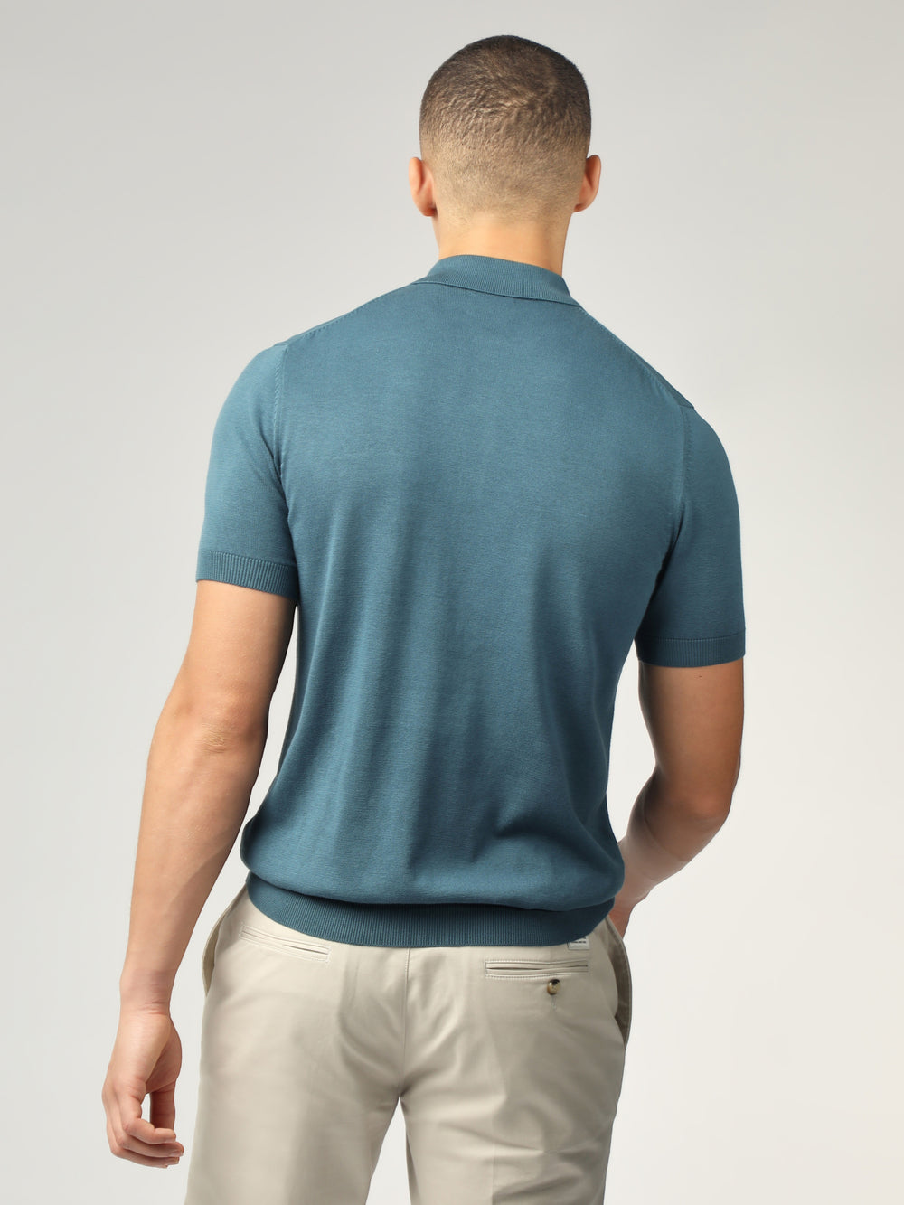 Ben Sherman Signature Short Sleeve Polo Knitwear Turquoise | 873425WKB