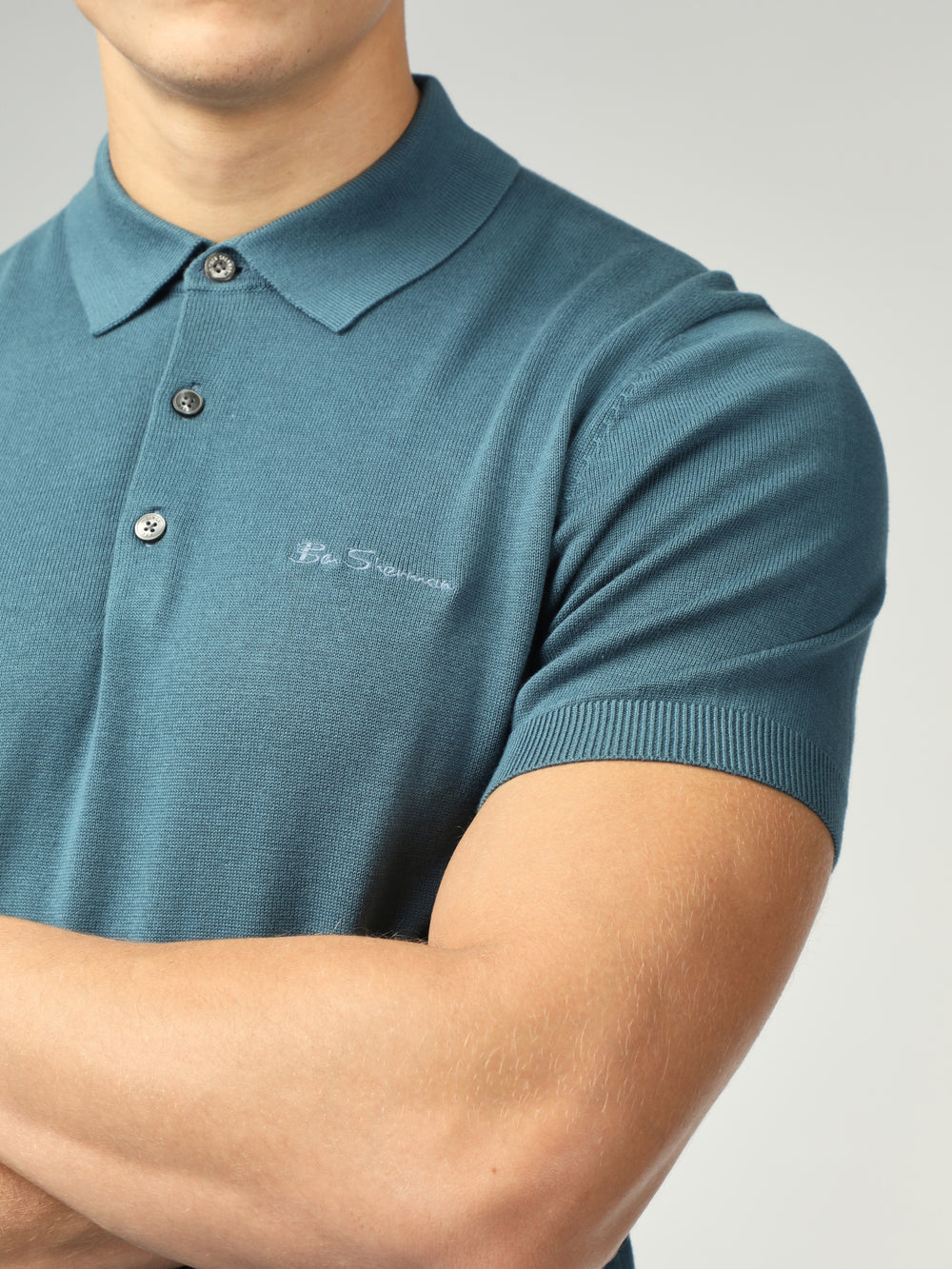 Ben Sherman Signature Short Sleeve Polo Knitwear Turquoise | 873425WKB