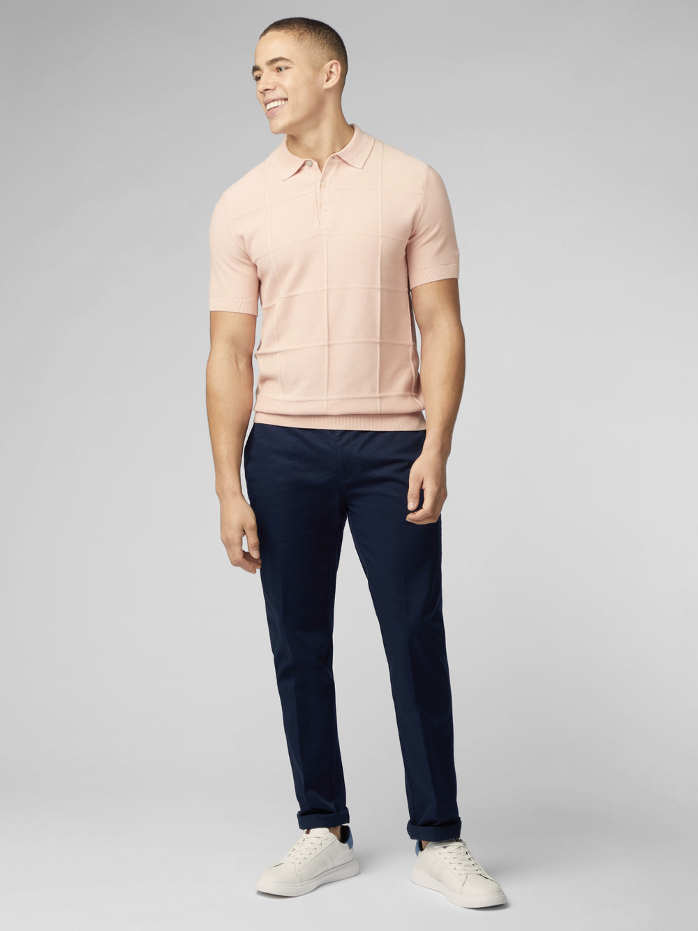 Ben Sherman Signature Textured Polo Knitwear Pink | 276581BMI