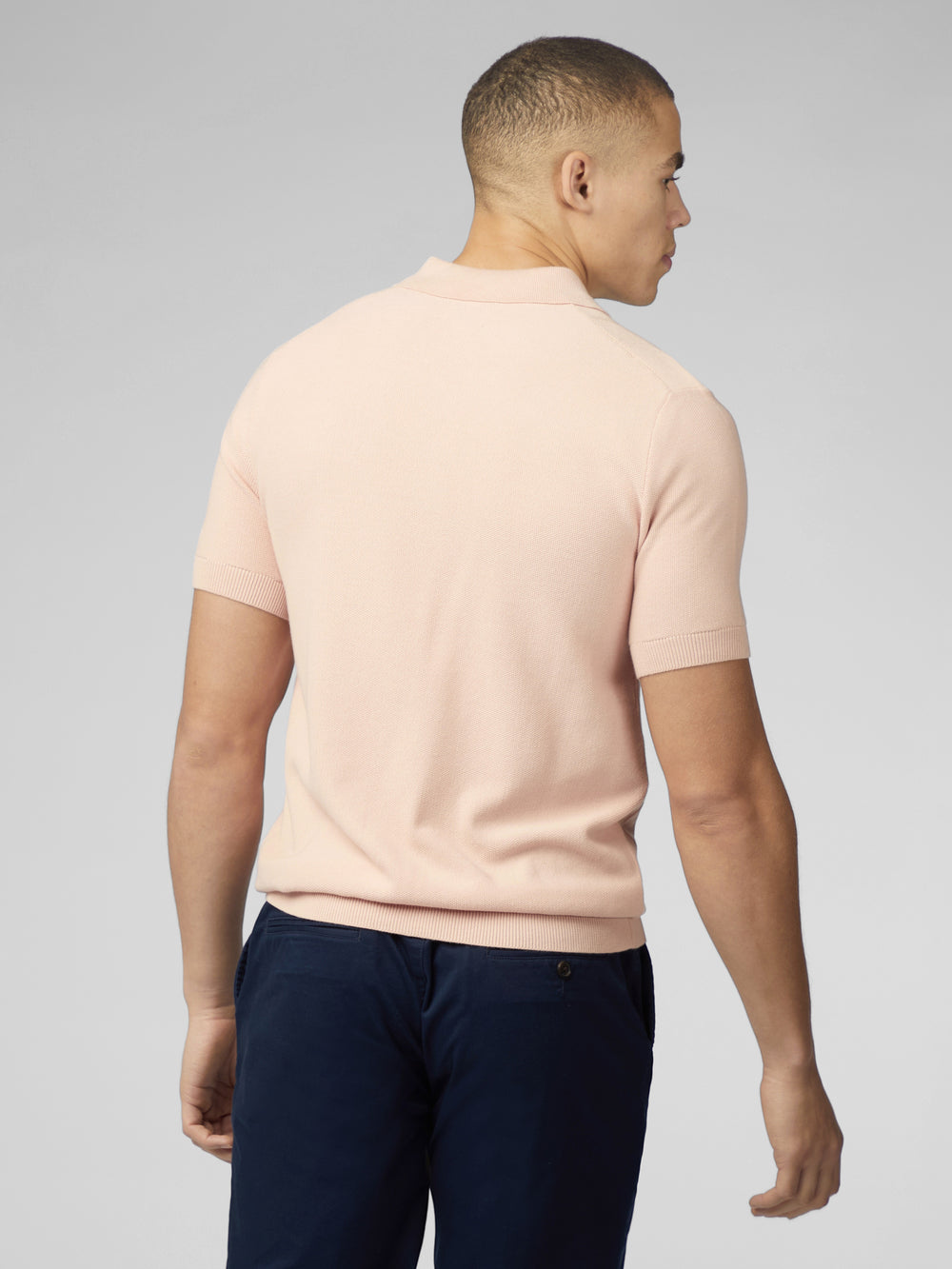 Ben Sherman Signature Textured Polo Knitwear Pink | 276581BMI