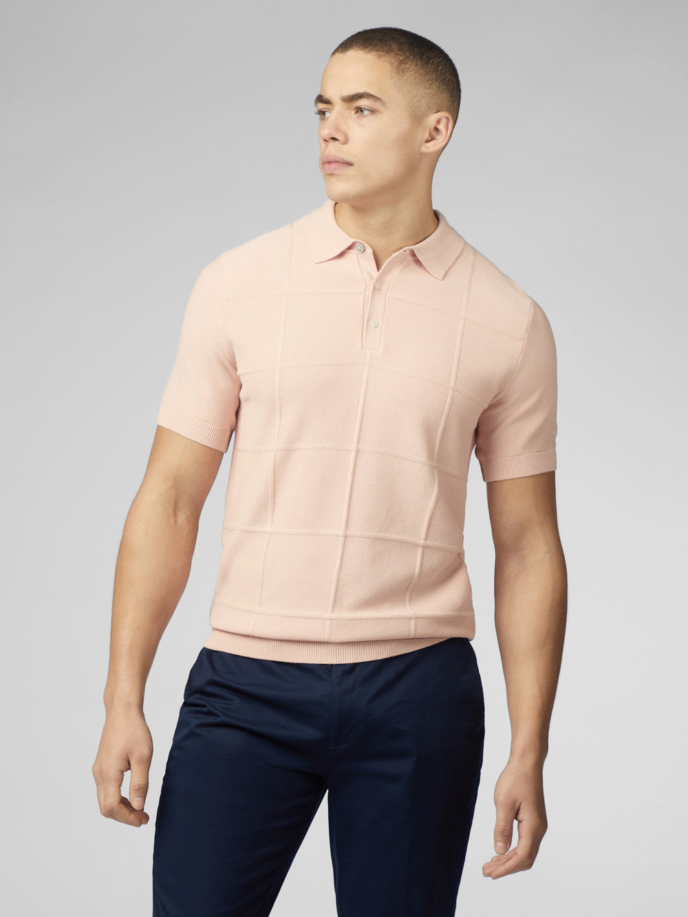 Ben Sherman Signature Textured Polo Knitwear Pink | 276581BMI