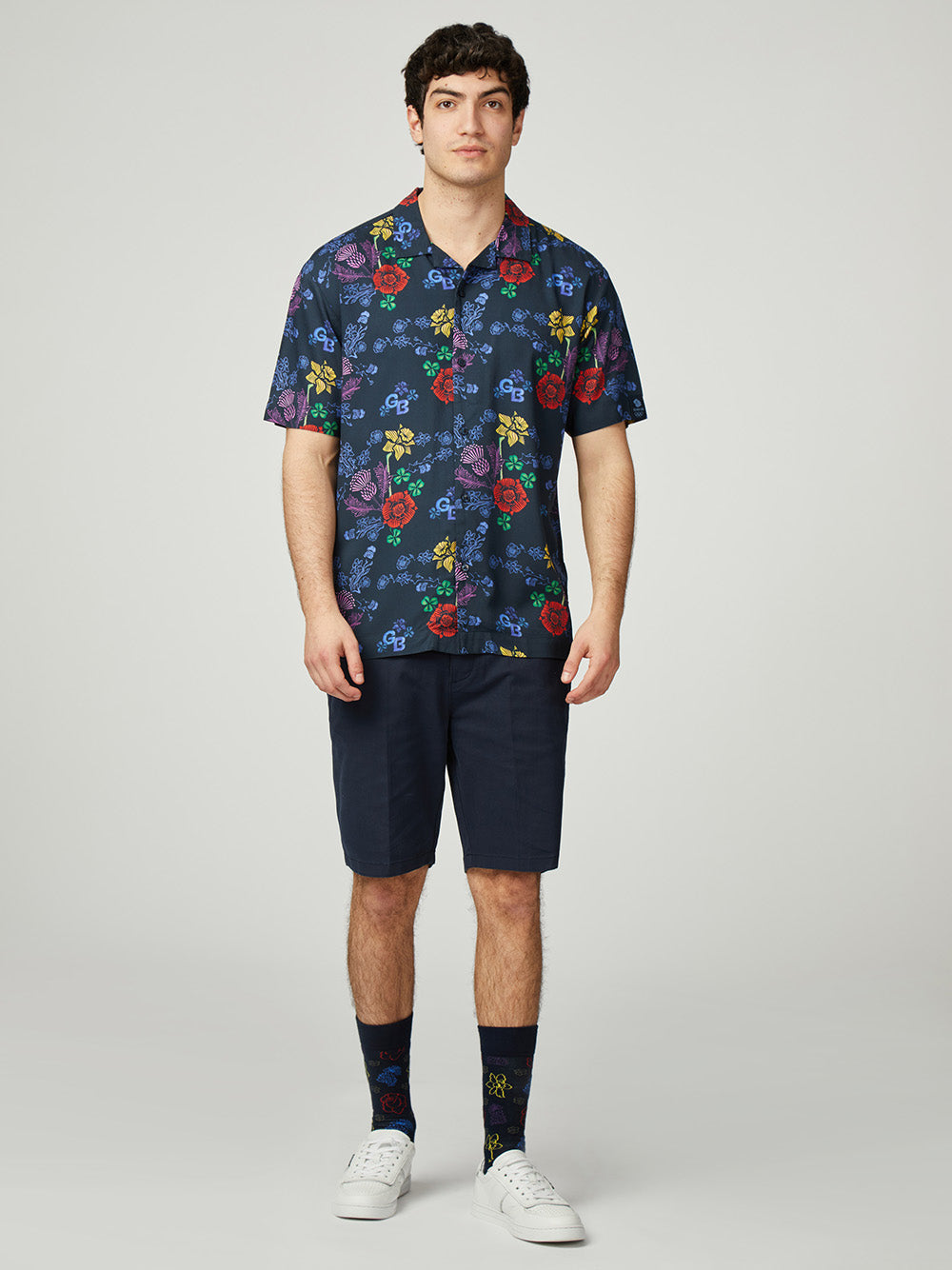 Ben Sherman Team GB Floral Shirts Navy | 412569LVZ