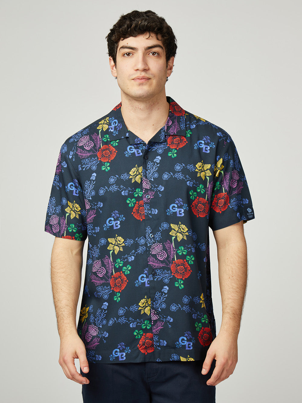 Ben Sherman Team GB Floral Shirts Navy | 412569LVZ