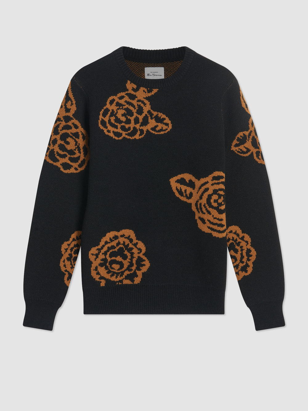 Ben Sherman Winter Floral Knitwear Black | 408165VMG