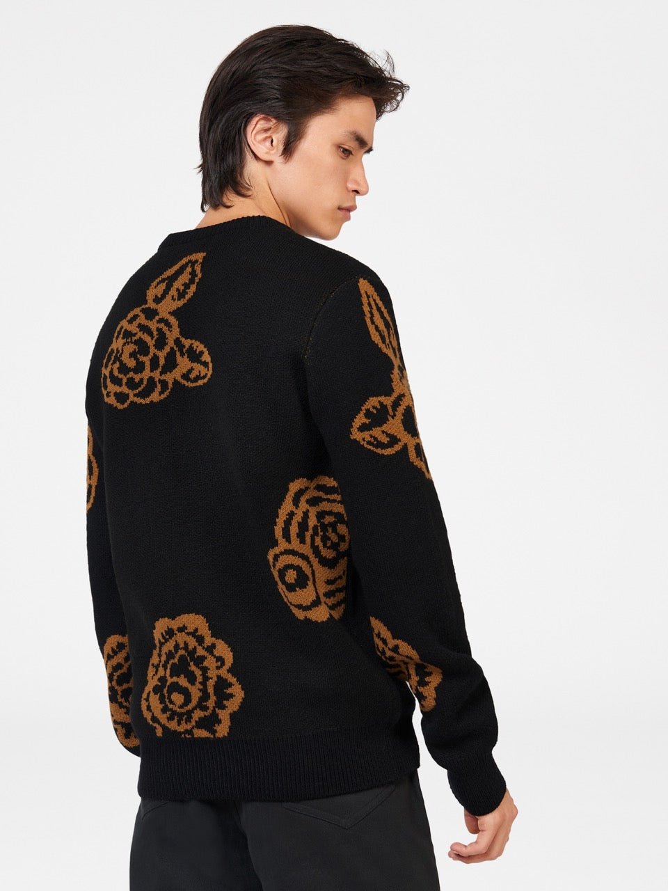 Ben Sherman Winter Floral Knitwear Black | 408165VMG